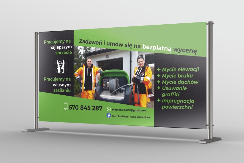 Baner reklamowy - mycie